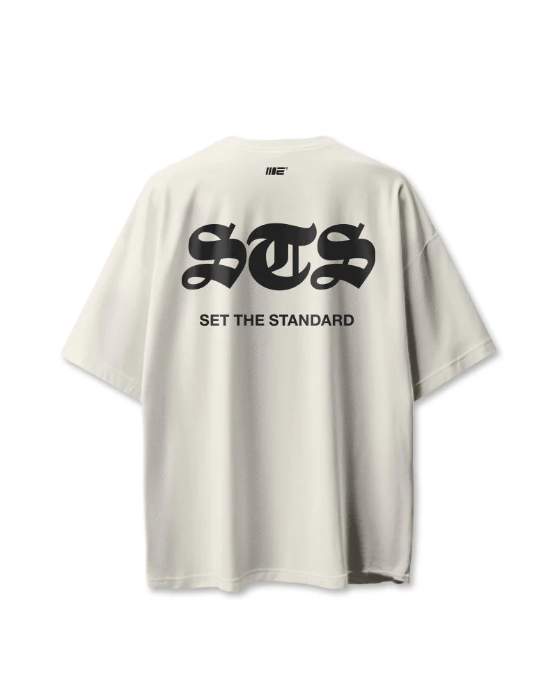Set The Standard 'STS' Oversized Training Tee (Off-White) - Image 3